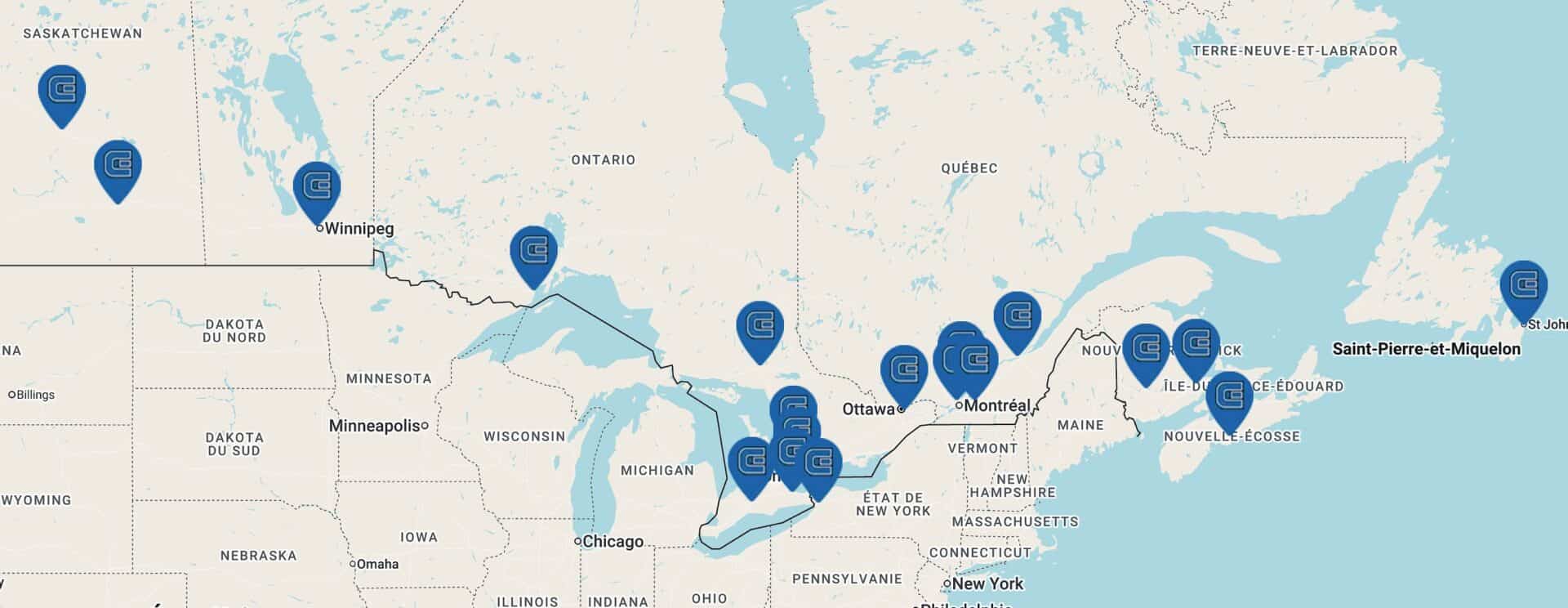 Comairco locations across Canada